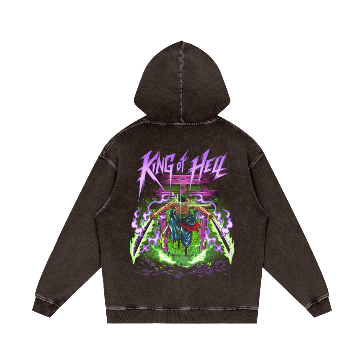 King of Hell Washed Hoodie - Image 10