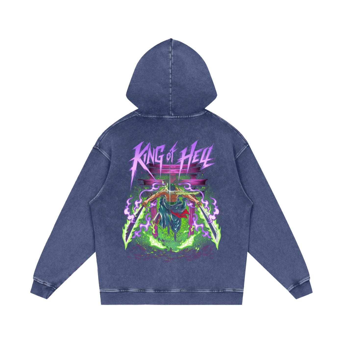King of Hell Washed Hoodie - Image 6