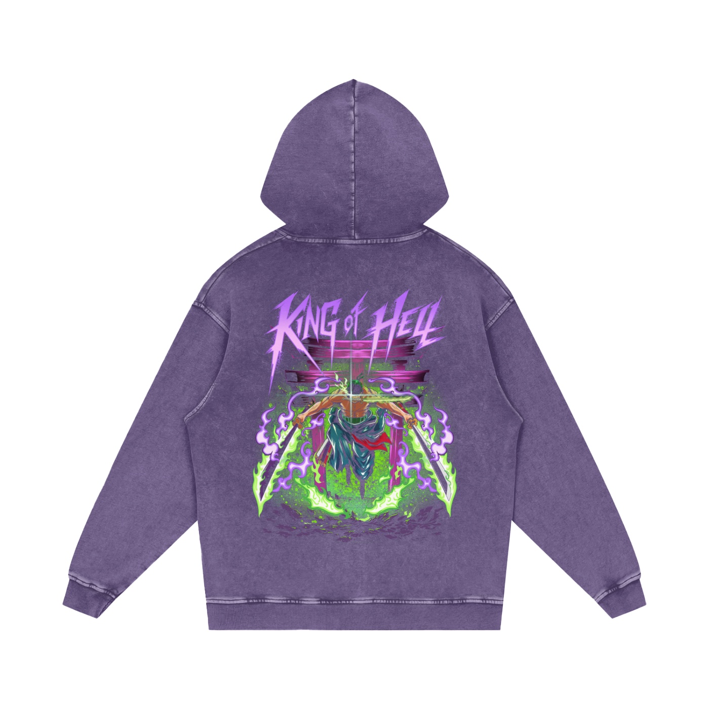 King of Hell Washed Hoodie - Image 4